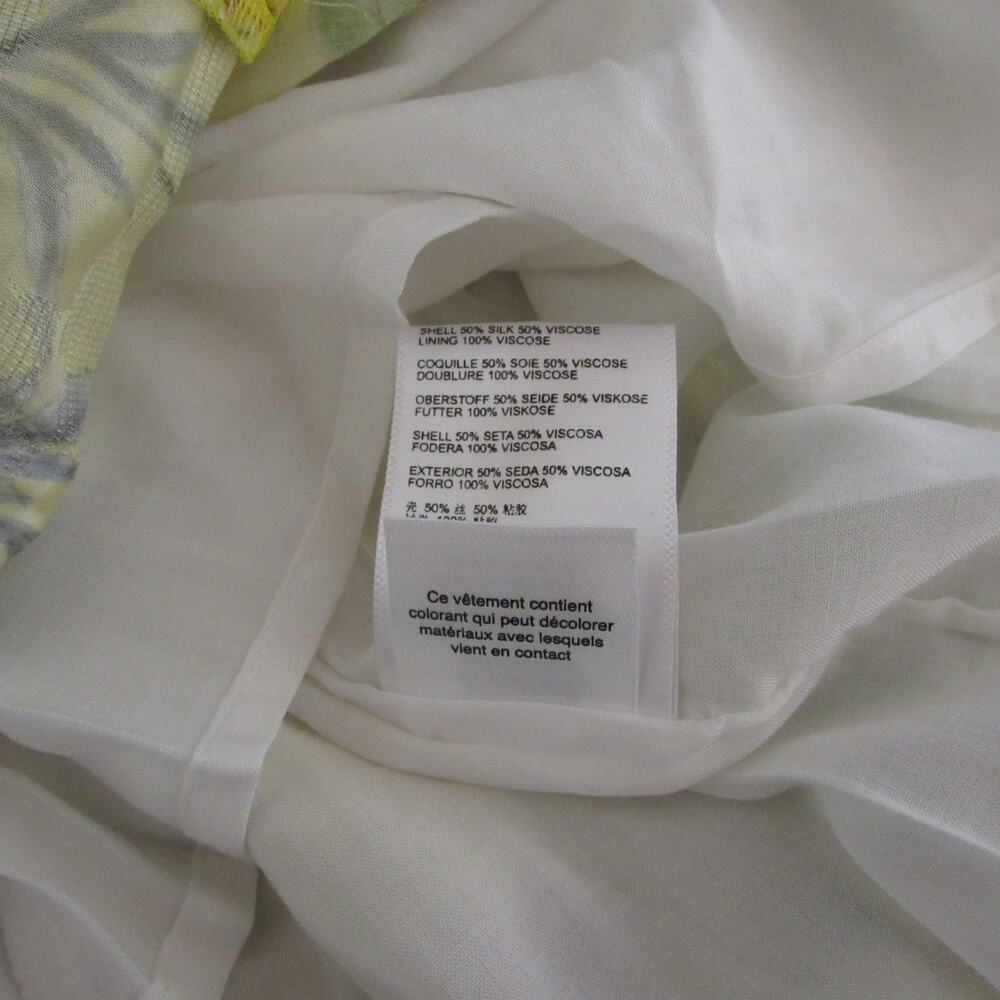 Anthropologie Sparrow Silk Blend Sleeveless Slit Floral Midi Dress Yellow Sz 2 - Picture 8 of 8